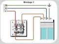 Schéma de branchement électrique pour un volet roulant. Connexion de la phase, du neutre et de la terre à un interrupteur et au moteur du volet.