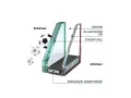Coupe d'un vitrage 44.2 acoustique avec couches d'argon et Planitherm XN, pour une isolation sonore optimale.