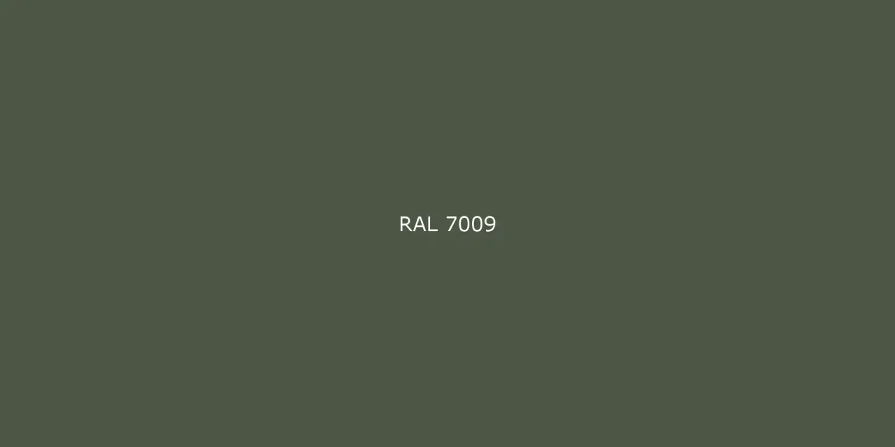 Teinte RAL 7009, un vert grisâtre parfait pour la menuiserie extérieure, évoquant la nature et la durabilité.