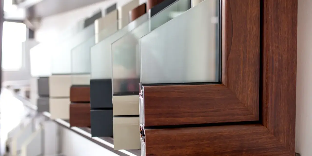 Échantillons de cadres de fenêtre en bois ou PVC, montrant différentes finitions et textures pour un choix personnalisé.