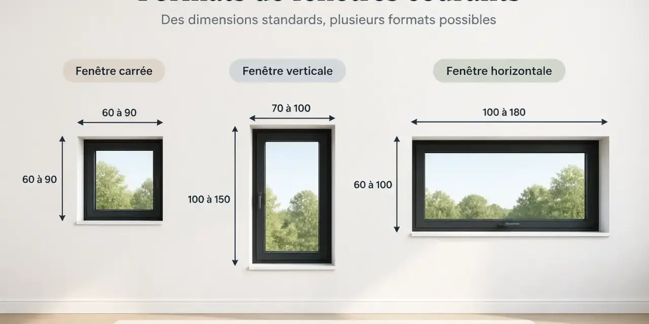 Fenêtre PVC grise avec meneau central, format vertical, 70x100 cm, vue sur des arbres.