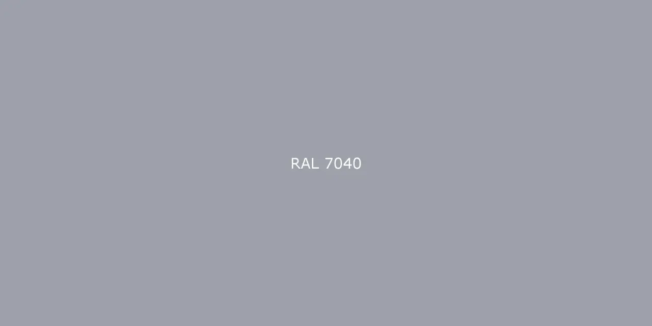 Un fond gris clair, le texte "RAL 7040" centré. Idéal pour la menuiserie moderne.