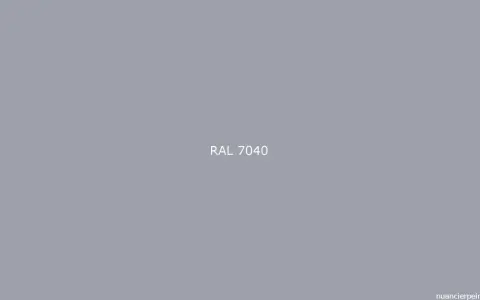 Un fond gris clair, le texte "RAL 7040" centré. Idéal pour la menuiserie moderne.
