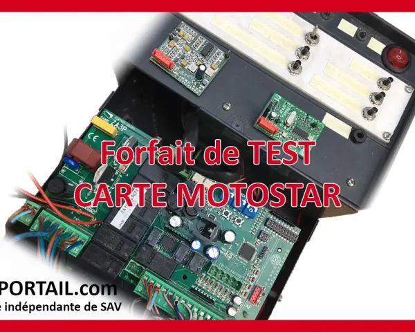 Carte Motostar pour automatisme de portail. Test de la carte électronique, solution au problème d'automatisme.