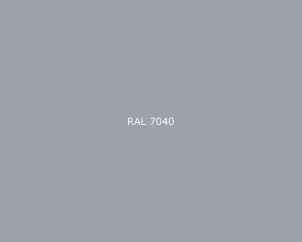Un fond gris clair, le texte "RAL 7040" centré. Idéal pour la menuiserie moderne.